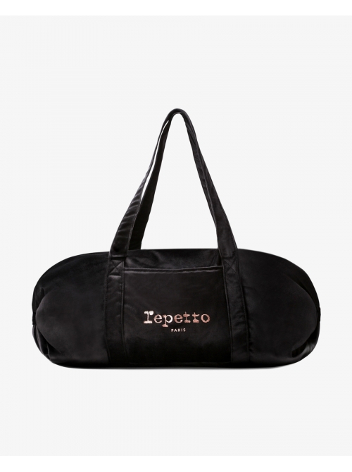 Sac de danse polochon noir en velour TAILLE L Repetto